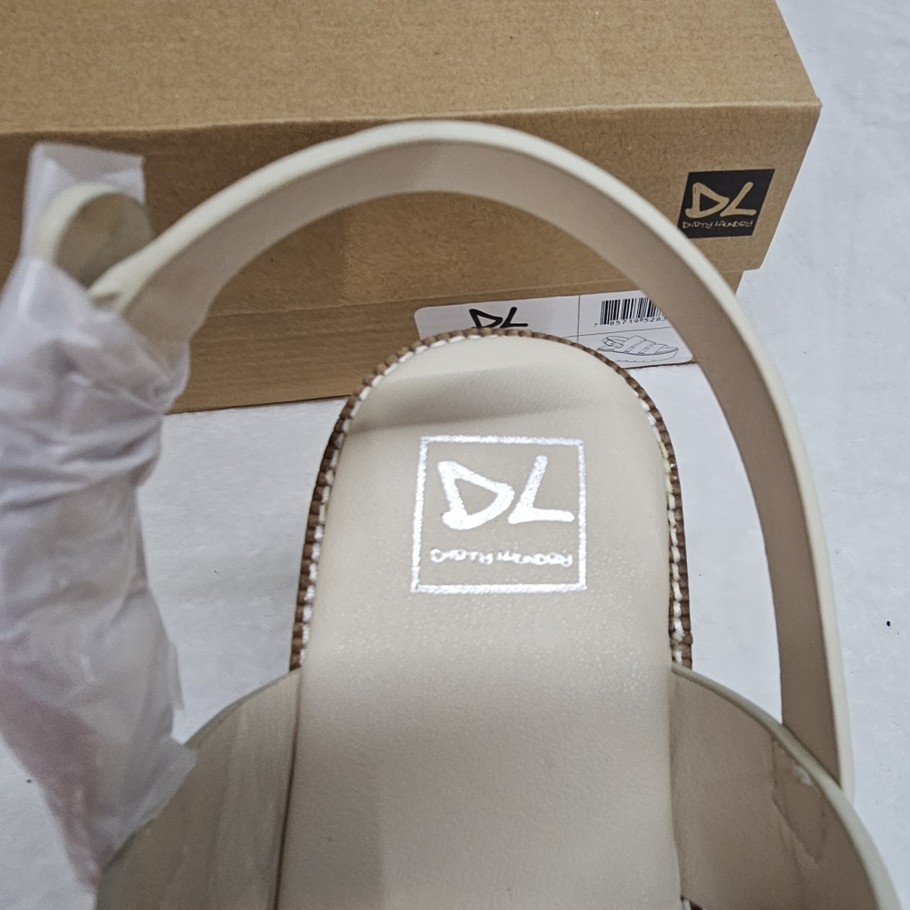 Women's DIRTY LAUNDRY Cream Platform Wedge Sandals SZ 9.5 NEW - Picture 6 of 10